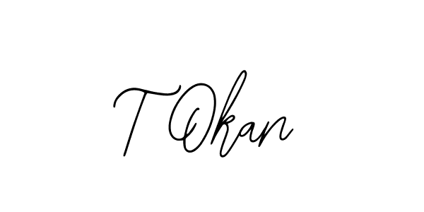 if you are searching for the best signature style for your name T Okan. so please give up your signature search. here we have designed multiple signature styles  using Bearetta-2O07w. T Okan signature style 12 images and pictures png