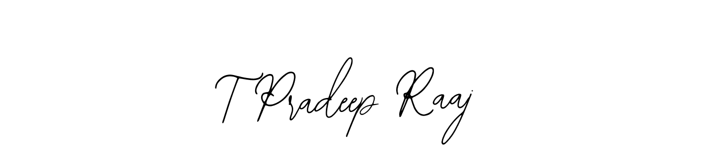 You can use this online signature creator to create a handwritten signature for the name T Pradeep Raaj. This is the best online autograph maker. T Pradeep Raaj signature style 12 images and pictures png