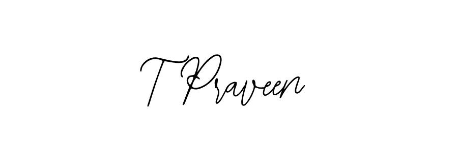 if you are searching for the best signature style for your name T Praveen. so please give up your signature search. here we have designed multiple signature styles  using Bearetta-2O07w. T Praveen signature style 12 images and pictures png
