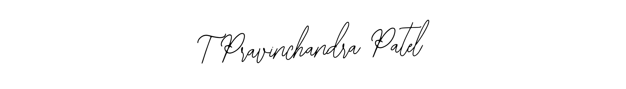 The best way (Bearetta-2O07w) to make a short signature is to pick only two or three words in your name. The name T Pravinchandra Patel include a total of six letters. For converting this name. T Pravinchandra Patel signature style 12 images and pictures png