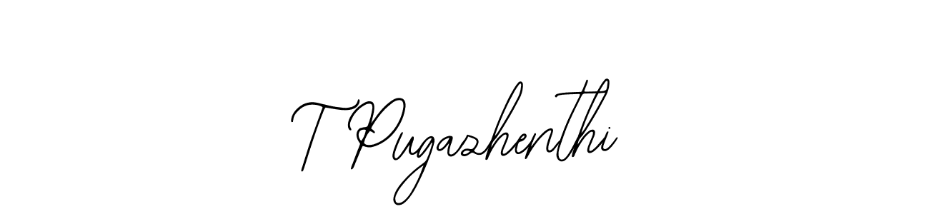 The best way (Bearetta-2O07w) to make a short signature is to pick only two or three words in your name. The name T Pugazhenthi include a total of six letters. For converting this name. T Pugazhenthi signature style 12 images and pictures png