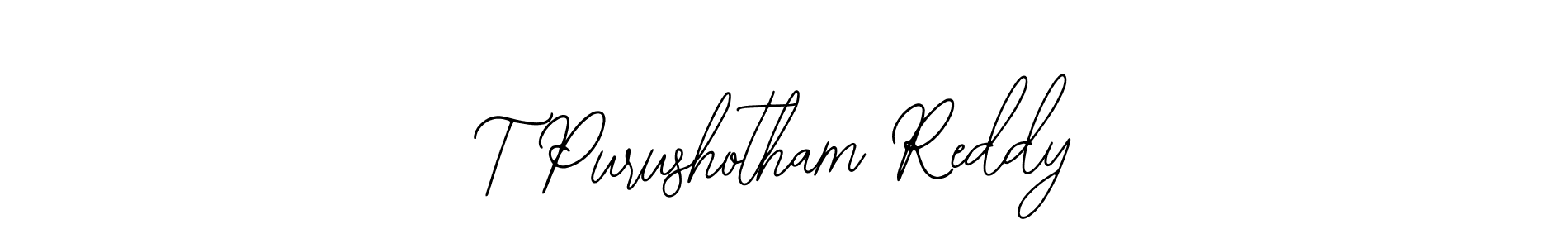 Bearetta-2O07w is a professional signature style that is perfect for those who want to add a touch of class to their signature. It is also a great choice for those who want to make their signature more unique. Get T Purushotham Reddy name to fancy signature for free. T Purushotham Reddy signature style 12 images and pictures png