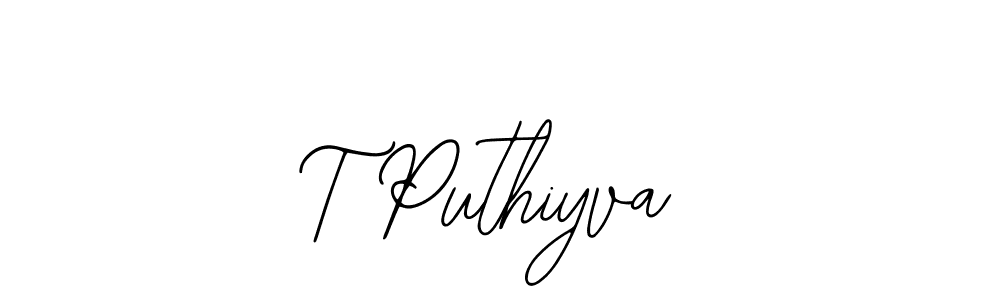 Use a signature maker to create a handwritten signature online. With this signature software, you can design (Bearetta-2O07w) your own signature for name T Puthiyva. T Puthiyva signature style 12 images and pictures png