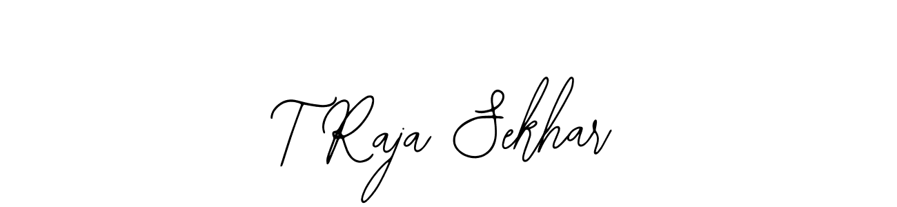 The best way (Bearetta-2O07w) to make a short signature is to pick only two or three words in your name. The name T Raja Sekhar include a total of six letters. For converting this name. T Raja Sekhar signature style 12 images and pictures png