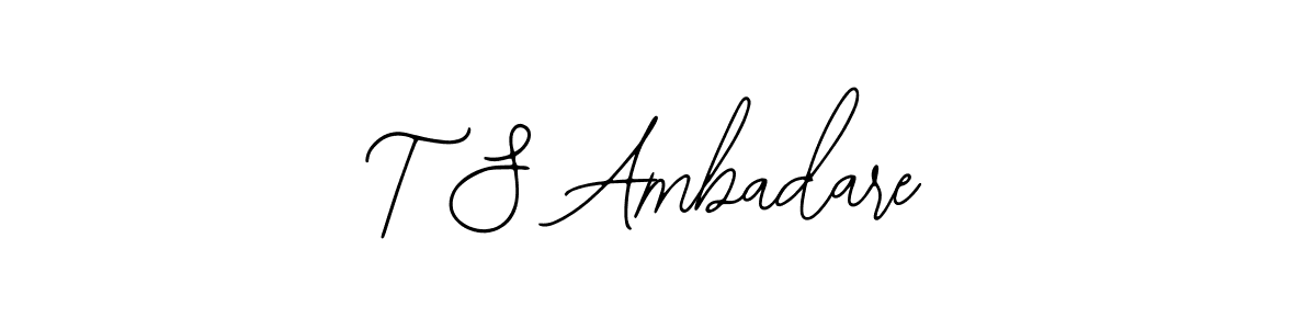 if you are searching for the best signature style for your name T S Ambadare. so please give up your signature search. here we have designed multiple signature styles  using Bearetta-2O07w. T S Ambadare signature style 12 images and pictures png