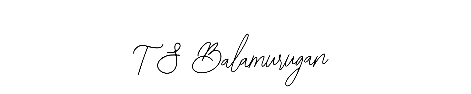 You should practise on your own different ways (Bearetta-2O07w) to write your name (T S Balamurugan) in signature. don't let someone else do it for you. T S Balamurugan signature style 12 images and pictures png