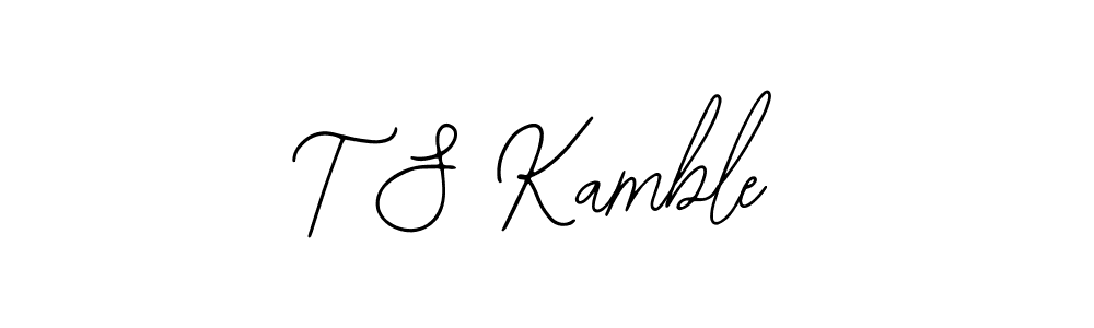 Make a beautiful signature design for name T S Kamble. With this signature (Bearetta-2O07w) style, you can create a handwritten signature for free. T S Kamble signature style 12 images and pictures png