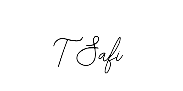 Design your own signature with our free online signature maker. With this signature software, you can create a handwritten (Bearetta-2O07w) signature for name T Safi. T Safi signature style 12 images and pictures png