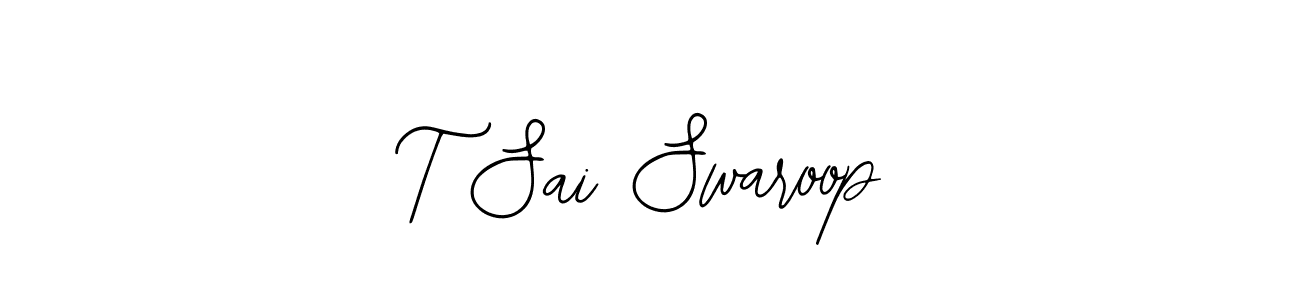 Also we have T Sai Swaroop name is the best signature style. Create professional handwritten signature collection using Bearetta-2O07w autograph style. T Sai Swaroop signature style 12 images and pictures png
