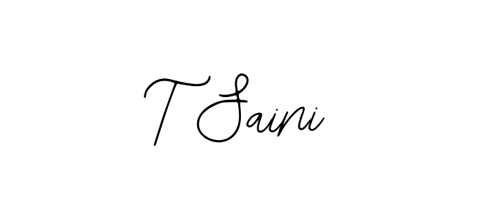 Make a beautiful signature design for name T Saini. With this signature (Bearetta-2O07w) style, you can create a handwritten signature for free. T Saini signature style 12 images and pictures png