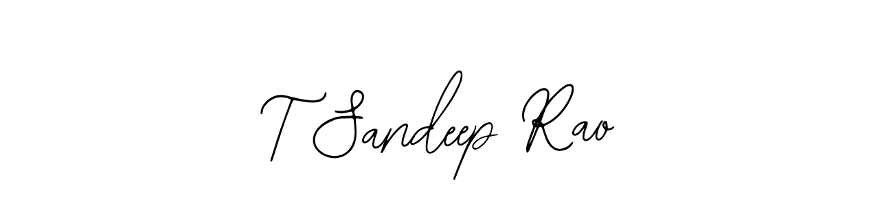 This is the best signature style for the T Sandeep Rao name. Also you like these signature font (Bearetta-2O07w). Mix name signature. T Sandeep Rao signature style 12 images and pictures png