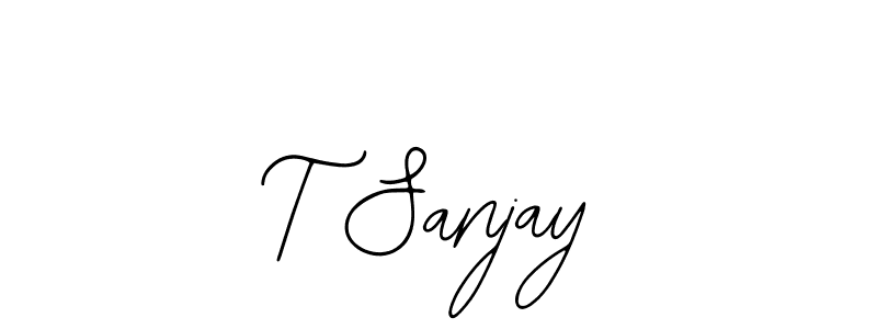 Use a signature maker to create a handwritten signature online. With this signature software, you can design (Bearetta-2O07w) your own signature for name T Sanjay. T Sanjay signature style 12 images and pictures png