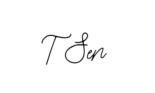 Use a signature maker to create a handwritten signature online. With this signature software, you can design (Bearetta-2O07w) your own signature for name T Sen. T Sen signature style 12 images and pictures png