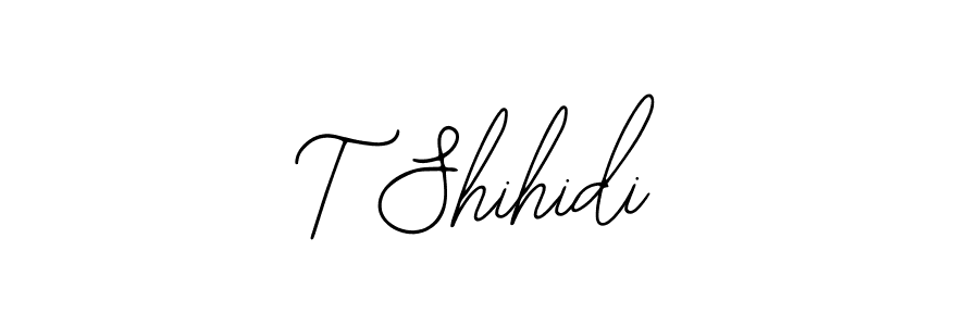 It looks lik you need a new signature style for name T Shihidi. Design unique handwritten (Bearetta-2O07w) signature with our free signature maker in just a few clicks. T Shihidi signature style 12 images and pictures png