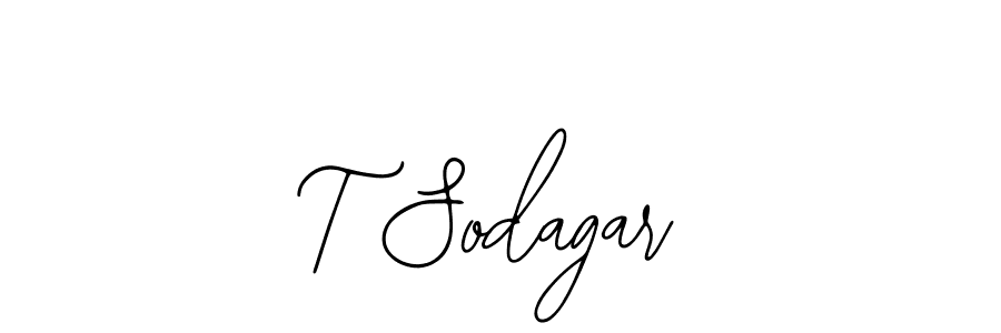 Create a beautiful signature design for name T Sodagar. With this signature (Bearetta-2O07w) fonts, you can make a handwritten signature for free. T Sodagar signature style 12 images and pictures png