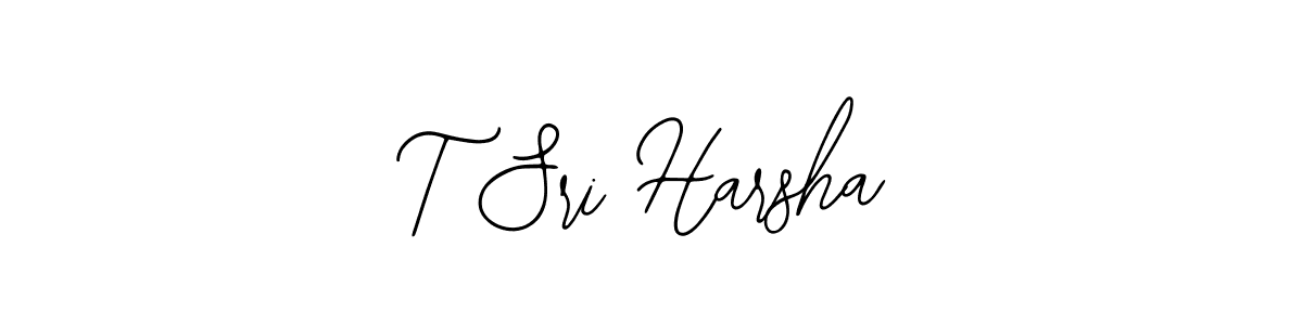 Create a beautiful signature design for name T Sri Harsha. With this signature (Bearetta-2O07w) fonts, you can make a handwritten signature for free. T Sri Harsha signature style 12 images and pictures png