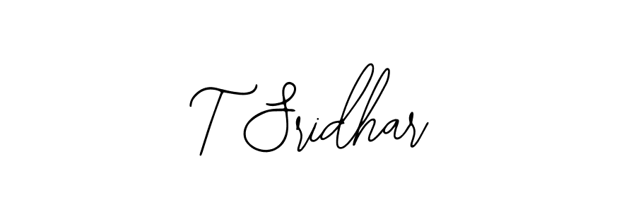 The best way (Bearetta-2O07w) to make a short signature is to pick only two or three words in your name. The name T Sridhar include a total of six letters. For converting this name. T Sridhar signature style 12 images and pictures png
