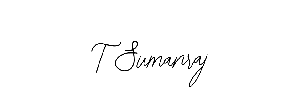 if you are searching for the best signature style for your name T Sumanraj. so please give up your signature search. here we have designed multiple signature styles  using Bearetta-2O07w. T Sumanraj signature style 12 images and pictures png