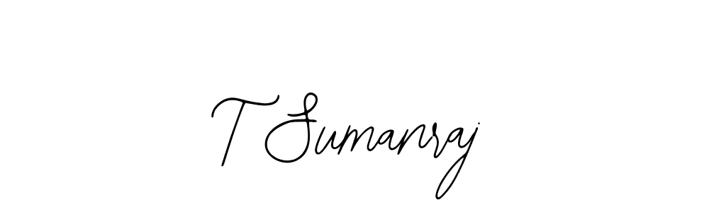 if you are searching for the best signature style for your name T Sumanraj. so please give up your signature search. here we have designed multiple signature styles  using Bearetta-2O07w. T Sumanraj signature style 12 images and pictures png