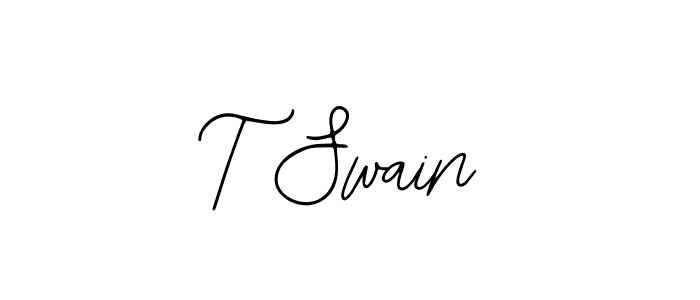 Make a beautiful signature design for name T Swain. With this signature (Bearetta-2O07w) style, you can create a handwritten signature for free. T Swain signature style 12 images and pictures png