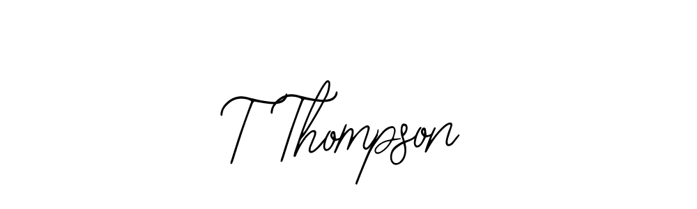 Design your own signature with our free online signature maker. With this signature software, you can create a handwritten (Bearetta-2O07w) signature for name T Thompson. T Thompson signature style 12 images and pictures png