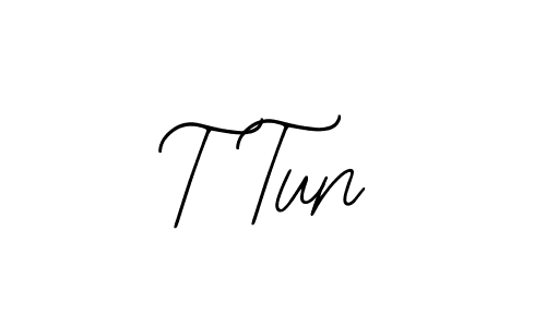 Make a beautiful signature design for name T Tun. With this signature (Bearetta-2O07w) style, you can create a handwritten signature for free. T Tun signature style 12 images and pictures png
