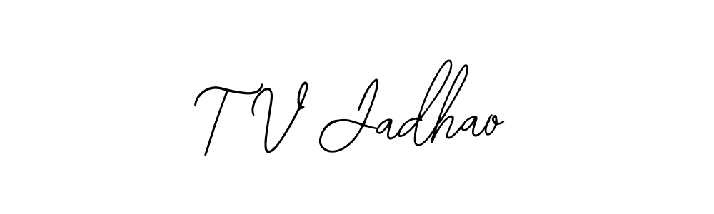 You can use this online signature creator to create a handwritten signature for the name T V Jadhao. This is the best online autograph maker. T V Jadhao signature style 12 images and pictures png