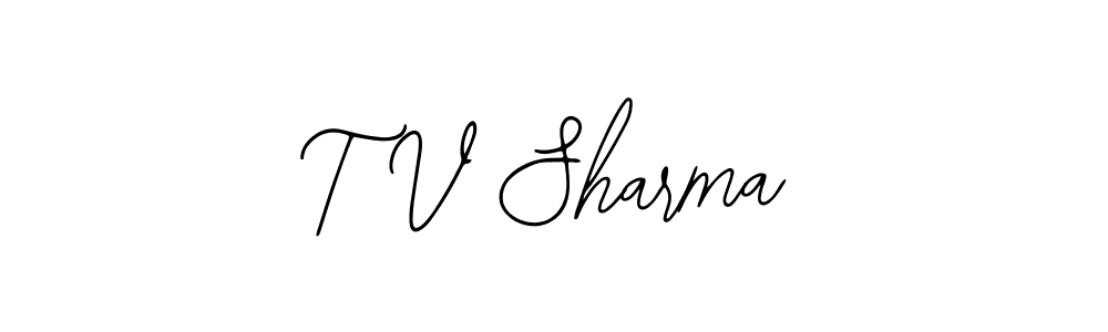 Design your own signature with our free online signature maker. With this signature software, you can create a handwritten (Bearetta-2O07w) signature for name T V Sharma. T V Sharma signature style 12 images and pictures png