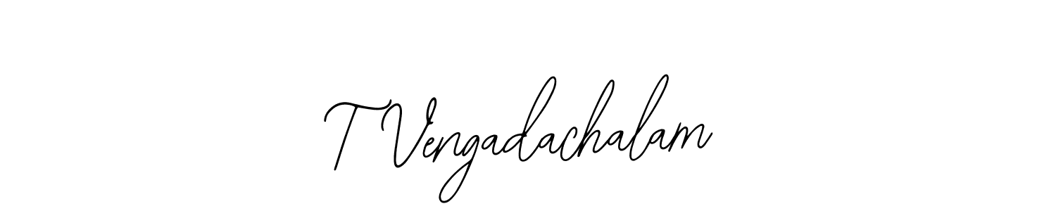 if you are searching for the best signature style for your name T Vengadachalam. so please give up your signature search. here we have designed multiple signature styles  using Bearetta-2O07w. T Vengadachalam signature style 12 images and pictures png