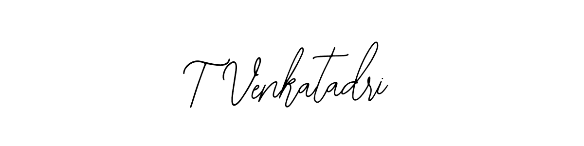 Design your own signature with our free online signature maker. With this signature software, you can create a handwritten (Bearetta-2O07w) signature for name T Venkatadri. T Venkatadri signature style 12 images and pictures png