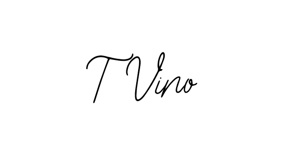 Also we have T Vino name is the best signature style. Create professional handwritten signature collection using Bearetta-2O07w autograph style. T Vino signature style 12 images and pictures png