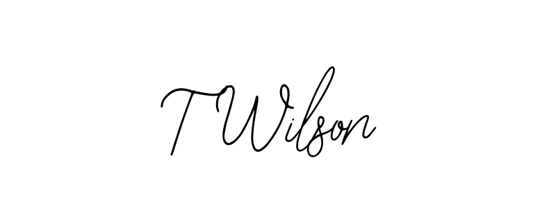 You should practise on your own different ways (Bearetta-2O07w) to write your name (T Wilson) in signature. don't let someone else do it for you. T Wilson signature style 12 images and pictures png