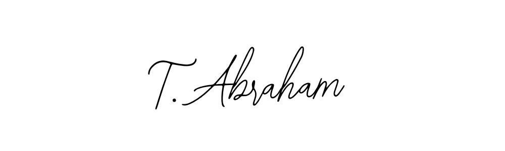 Use a signature maker to create a handwritten signature online. With this signature software, you can design (Bearetta-2O07w) your own signature for name T. Abraham. T. Abraham signature style 12 images and pictures png