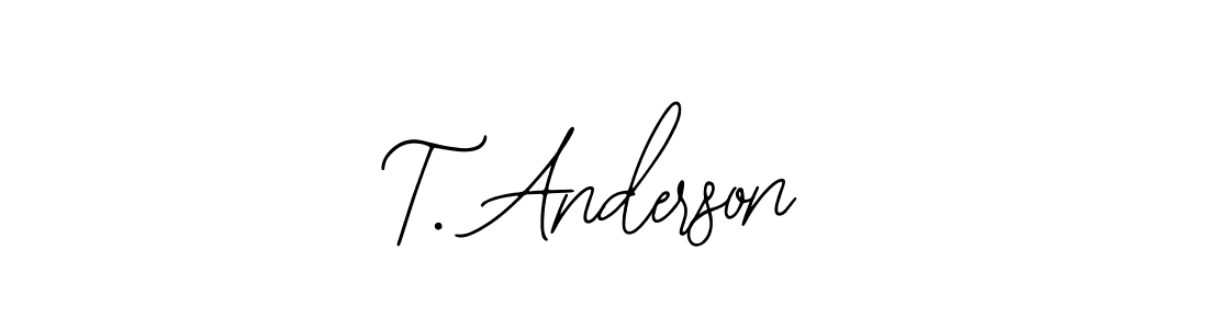 Make a beautiful signature design for name T. Anderson. With this signature (Bearetta-2O07w) style, you can create a handwritten signature for free. T. Anderson signature style 12 images and pictures png