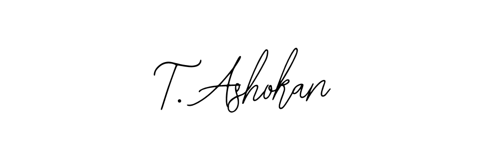 Design your own signature with our free online signature maker. With this signature software, you can create a handwritten (Bearetta-2O07w) signature for name T. Ashokan. T. Ashokan signature style 12 images and pictures png
