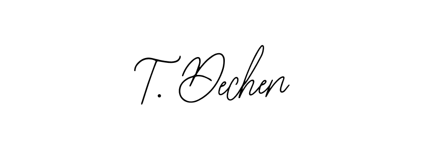 Also we have T. Dechen name is the best signature style. Create professional handwritten signature collection using Bearetta-2O07w autograph style. T. Dechen signature style 12 images and pictures png