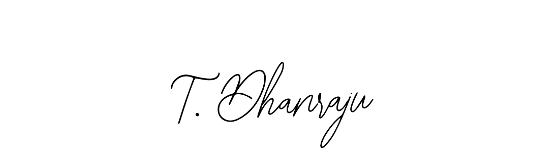 The best way (Bearetta-2O07w) to make a short signature is to pick only two or three words in your name. The name T. Dhanraju include a total of six letters. For converting this name. T. Dhanraju signature style 12 images and pictures png