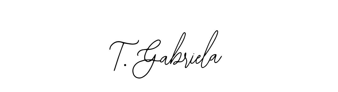 Make a beautiful signature design for name T. Gabriela. With this signature (Bearetta-2O07w) style, you can create a handwritten signature for free. T. Gabriela signature style 12 images and pictures png