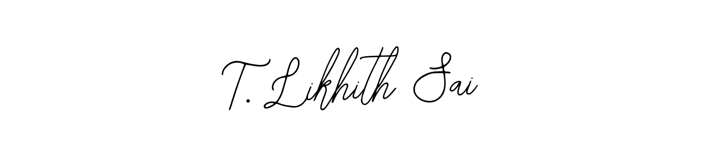 See photos of T. Likhith Sai official signature by Spectra . Check more albums & portfolios. Read reviews & check more about Bearetta-2O07w font. T. Likhith Sai signature style 12 images and pictures png