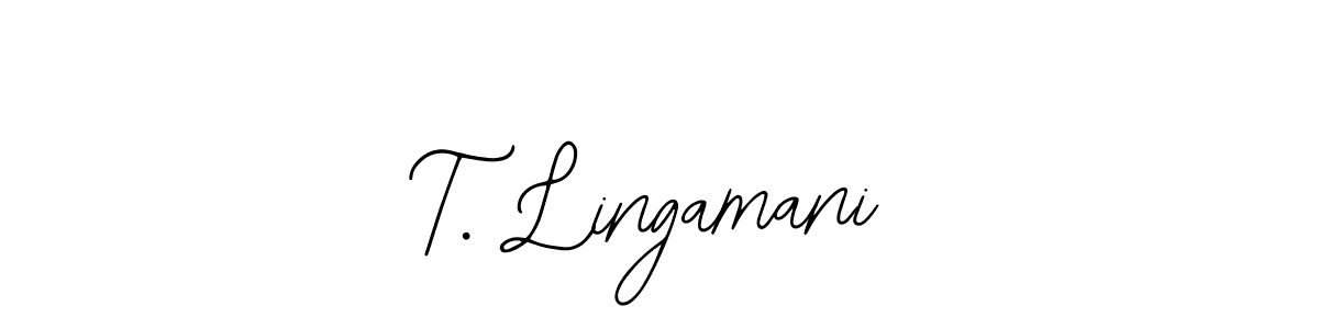 See photos of T. Lingamani official signature by Spectra . Check more albums & portfolios. Read reviews & check more about Bearetta-2O07w font. T. Lingamani signature style 12 images and pictures png