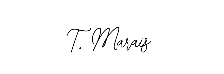 Use a signature maker to create a handwritten signature online. With this signature software, you can design (Bearetta-2O07w) your own signature for name T. Marais. T. Marais signature style 12 images and pictures png