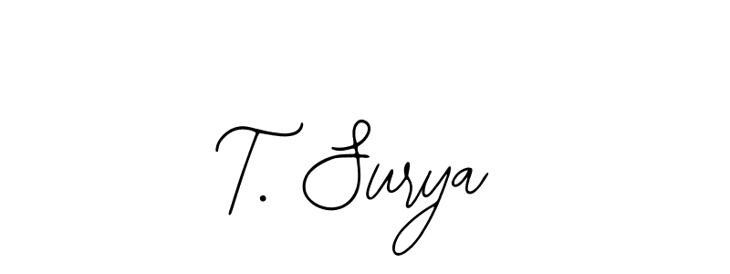 How to make T. Surya signature? Bearetta-2O07w is a professional autograph style. Create handwritten signature for T. Surya name. T. Surya signature style 12 images and pictures png