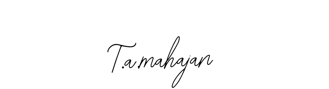 Also we have T.a.mahajan name is the best signature style. Create professional handwritten signature collection using Bearetta-2O07w autograph style. T.a.mahajan signature style 12 images and pictures png