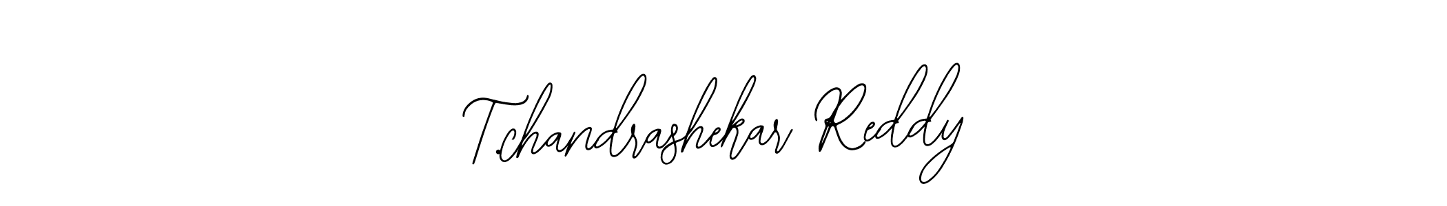 Design your own signature with our free online signature maker. With this signature software, you can create a handwritten (Bearetta-2O07w) signature for name T.chandrashekar Reddy. T.chandrashekar Reddy signature style 12 images and pictures png