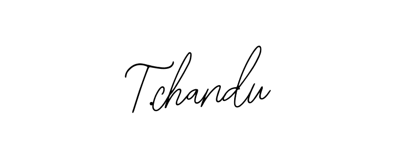 You should practise on your own different ways (Bearetta-2O07w) to write your name (T.chandu) in signature. don't let someone else do it for you. T.chandu signature style 12 images and pictures png