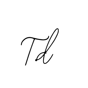 Use a signature maker to create a handwritten signature online. With this signature software, you can design (Bearetta-2O07w) your own signature for name T.d. T.d signature style 12 images and pictures png