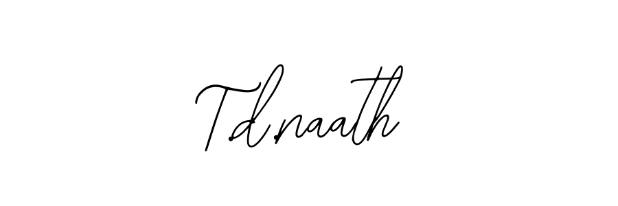 How to make T.d.naath signature? Bearetta-2O07w is a professional autograph style. Create handwritten signature for T.d.naath name. T.d.naath signature style 12 images and pictures png