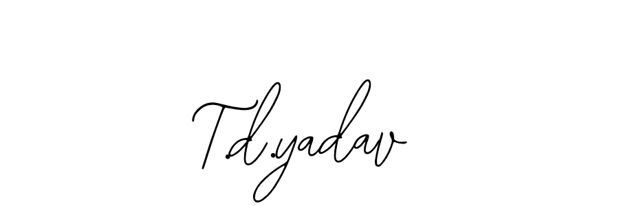 T.d.yadav stylish signature style. Best Handwritten Sign (Bearetta-2O07w) for my name. Handwritten Signature Collection Ideas for my name T.d.yadav. T.d.yadav signature style 12 images and pictures png