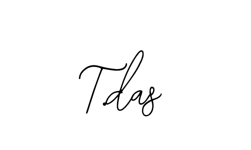 Also we have T.das name is the best signature style. Create professional handwritten signature collection using Bearetta-2O07w autograph style. T.das signature style 12 images and pictures png