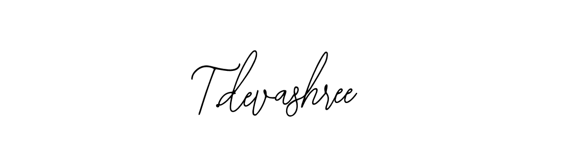 Design your own signature with our free online signature maker. With this signature software, you can create a handwritten (Bearetta-2O07w) signature for name T.devashree. T.devashree signature style 12 images and pictures png